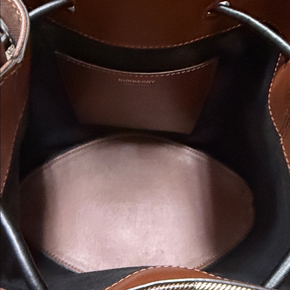 Burberry Dark Birch Small Drawstring Bucket - Picture 9 of 14